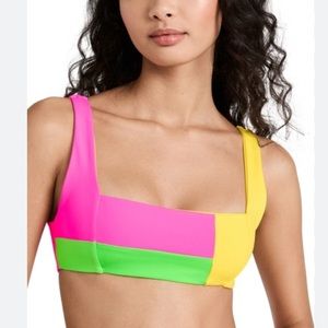 Mara Hoffman NWOT Meli Color Block Bikini Top X-Small
